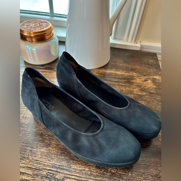 Arche Ballet Pumps with wedge block heel made in Italy, Suede size 37 - Picture 2 of 6